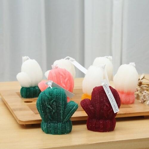 1pcs Ins Cute Glove Aromatherapy Candle Home Decoration Shooting Background Props Christmas Decoration Soy Wax Scented Candles