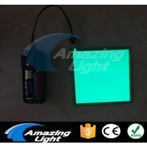 20pc/lot 10X10CM El panel electroluminescent panel Led Board Display with Inverter with 2pcs AA battery inverter