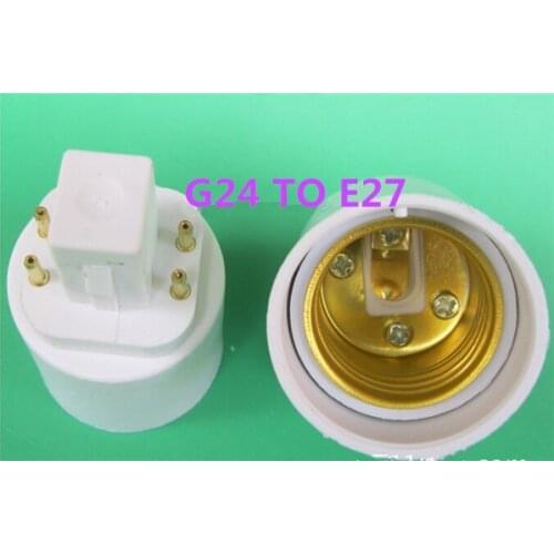 10pcs/lot base G24 to E27 lamp converters G24-E27-G24 base G24 transform E27 become G24 turn into E27 holder