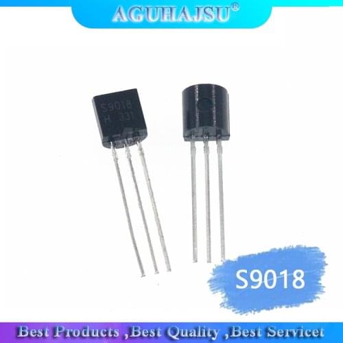 100PCS S9018 TO-92 9018 TO92 new 50MA/30V NPN low power triode