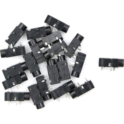 20PCS 3 Pin DIP Headphone Jack Socket PJ-320A 3.5mm Female Audio Connector