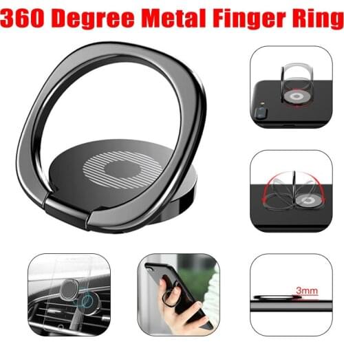 200 PCS Wholesale Luxury General Phone Stand for Samsung Xiaomi Metal Finger Ring Holder for iPhone XR Mobile Phone Finger Stand