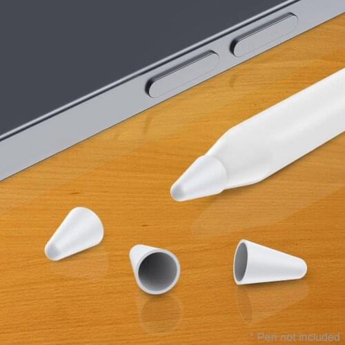 4Pcs Soft Touchscreen Stylus Pen Case Nib Protective Cover for Apple Pencil 1/2 more wear-resistant protects the nib