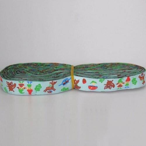 5/8"16mm 100% Polyester cartoon Handmade Accessories Laciness Woven Jacquard Ribbon For DIY Dog Collar