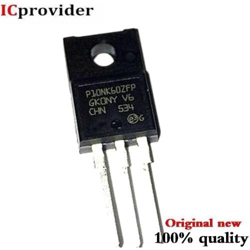 50pcs/lot STP10NK60ZFP STP10NK60 P10NK60ZFP P10NK60 MOSFET N-CH 600V 10A TO220FP best quality