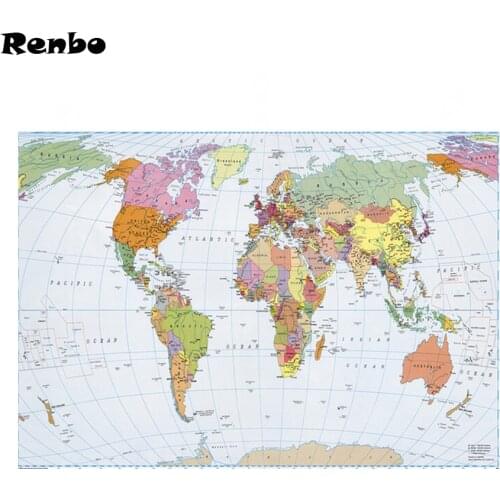 New 5D DIY Diamond Painting Needlework Embroidery World Map Cross Stitch mosaic Picture Square Rhinestone Home Decor Gift