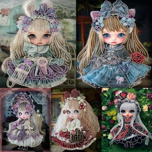 Diamond Painting Doll Series 5D DIY Partial Special Shape Drill Cartoon Diamond Painting Decoration Gift Hanging Painting 30x40