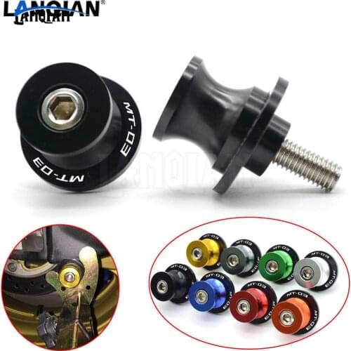 CNC Aluminum Motorcycle Accessories Swingarm Spools Slider 6mm Swing arm Stand Screws M6 For YAMAHA MT03 MT-03 MT 03