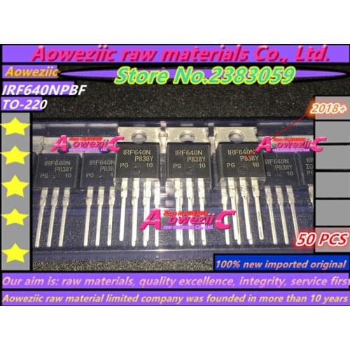 Aoweziic 2018+ 50PCS 100%new imported original IRF640N IRF640NPBF TO-220 field effect transistor N channel MOS transistor