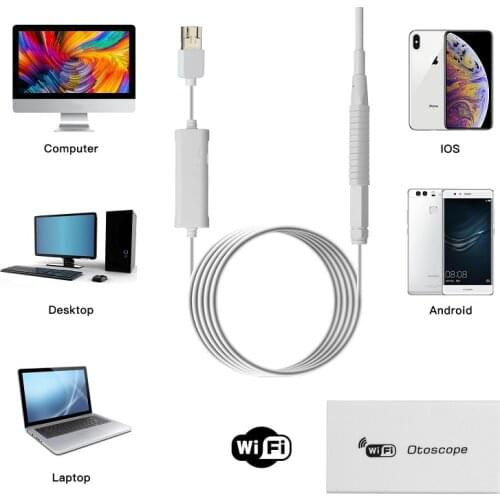 3.9MM 720P Wireless WIFI Earpick Endoscope Earscope Inspection Ear Cleaner Camera Otoscope