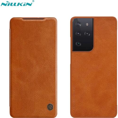 Nillkin Case on for Samsung S21 Ultra QIN Flip Leather Case Wallet Phone Cover for Samsung S21 Plus Protection Back Cover Capa