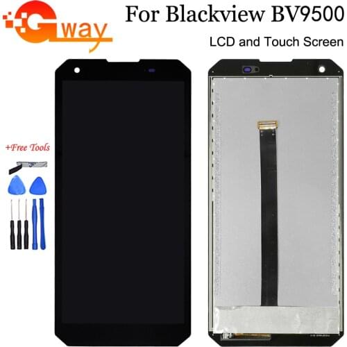 5.7" Black For Blackview BV9500 LCD Display + Touch Screen Digitizer Assembly Replacement For Blackview BV9500 Pro With Tools