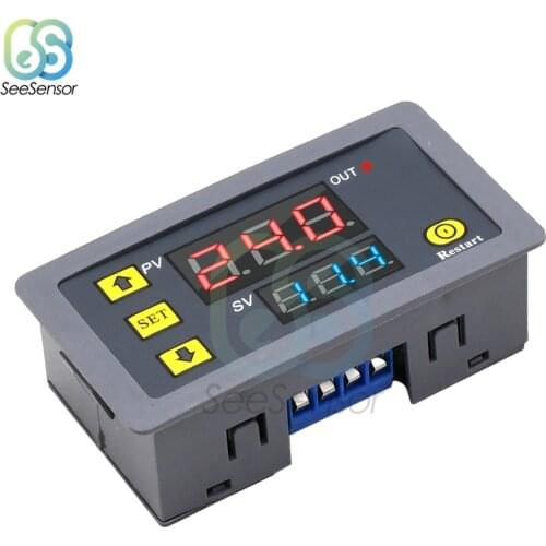 AC 110V 220V 12V 24V Digital Time Delay Relay LED Display Cycle Timer Control Switch Adjustable Timing Relay Time Delay Switch