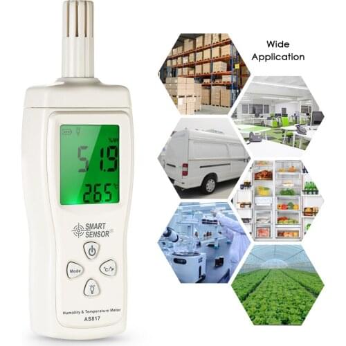 LCD digital temperature and humidity of ambient air hygrometer AS817