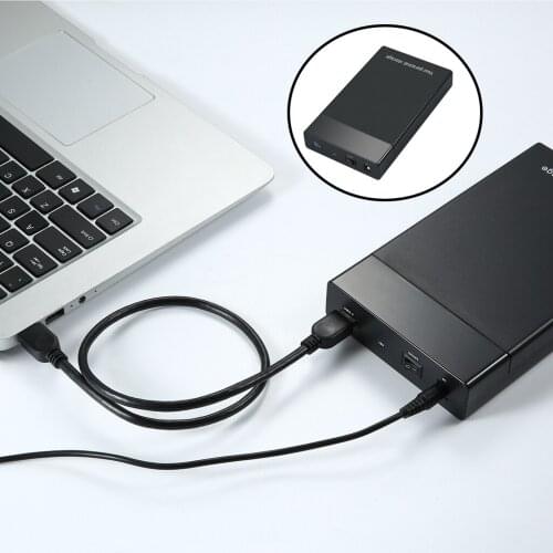 2.5 3.5 Inch SATA to USB 3.0 Tool-free External Hard Drive Enclosure for SSD, Support UASP SATA III Black US