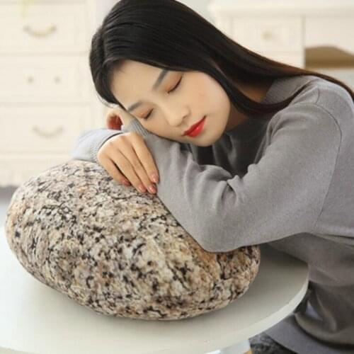Creative Simulation Goose Egg Stone personality Funny Pillow Plush Toy Doll Childrens Room Decoration Sofa Pillow Props Gift