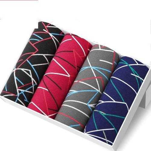 Hot Underwear Men Cotton Boxer Homme Male Panties Breathbale Shorts U Convex Pouch Plus Size L-3XL