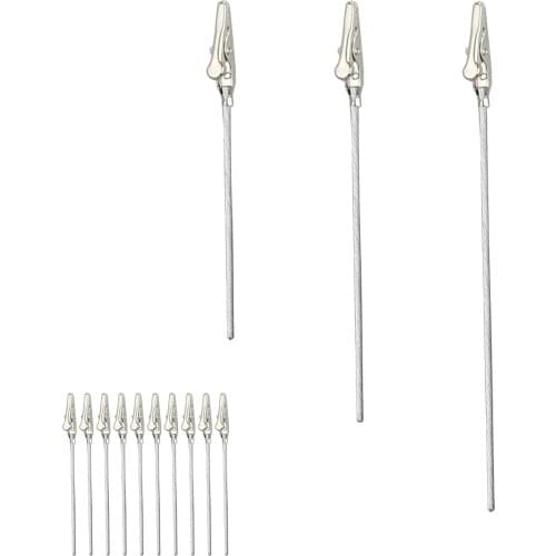 Lot 10pcs DIY craft metal alligator wire memo photo clip holders,clay&cake clamp accessories,4",5",6" wedding place party favor