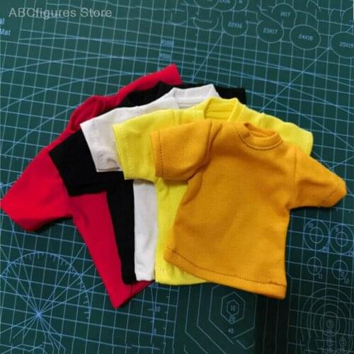 1/6 T001 Male Short T-shirt Clothes Model For 12" Action Figure Body 5 Color