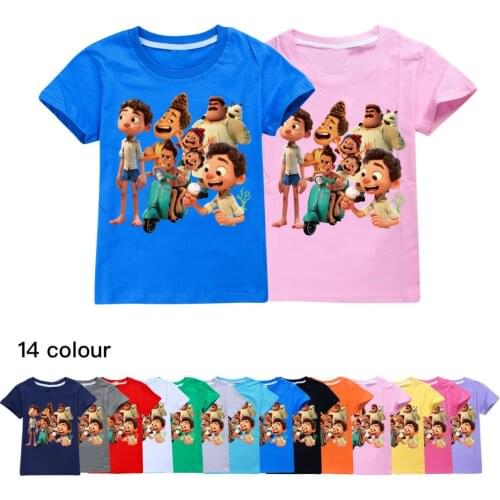New Summer Kids Luca Tees Boys Girls Alberto Sea Monsters Short Sleeve T-Shirt Tops for Children Costume Cosplay Clothes Tshirt