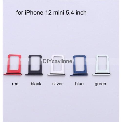 Original 5.4 inch Sim Card Tray Holder Slot for iPhone 12 mini SIM Holder Slot Tray Container Adapter Replacement