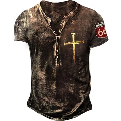 Fashion Loose V Neck Pullover Tops Men Streetwear Letter Skull Printed Vintage T-shirts Men Summer Short Sleeve Casual Tee Shirt