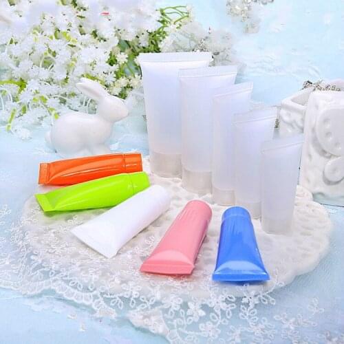 100 pcs 5ml / 10ml 15ml empty squeeze cream soft tube, cosmetic refill packing for hand cream bottle with seal