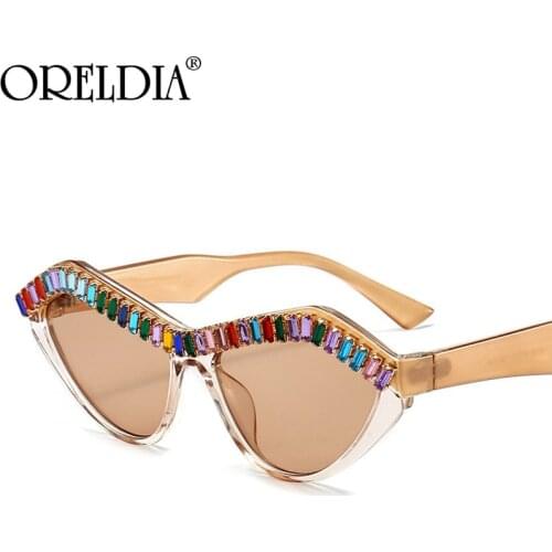 Luxury Rhinestone Sunglasses Women Cat Eye Diamond Designer Sun Glasses Ladies Punk Glasses Shades Women Wholesale Bulk Oculos