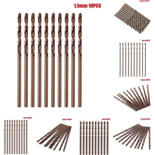 1-3.5mm Cobalt Coated Twist Drill Bit Set HSS M35 Gun Drill Bit For Wood/Metal Hole Cutter Power Tools