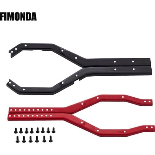 Heavy Duty Wheelbase Adjustable Metal Chassis Frame Rail Set for 1/10 RC Crawler Axial SCX10 III Gladiator Wrangler Upgrade Part