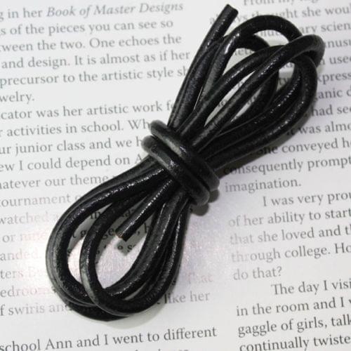 [wamami] 2mm Black Leather Necklace Cord Laces BJD Dollfie Craft Necklace Diy One Meter