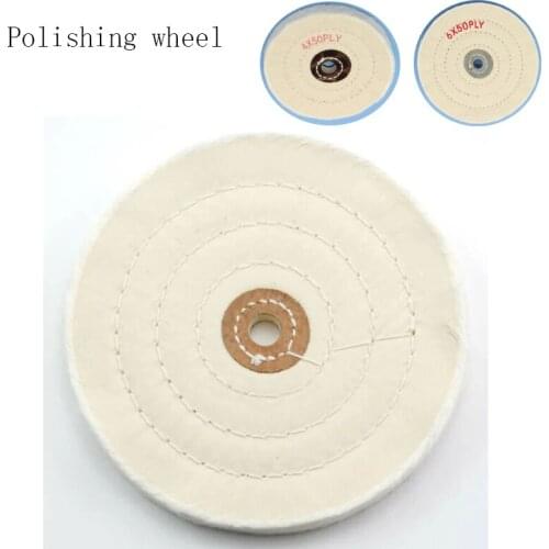 1PCS 4/6 Inch White Flannel Polish Grinder Pad Cloth Buffing Polishing Wheel Disc Buffer Multi for Metal Marble Glass Ceramics