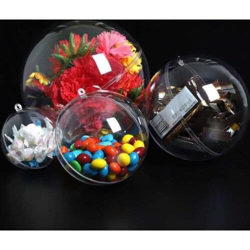 15pairs of 30pcs of plastic ball hollow ball Christmas decoration hanging ball shopping mall sky window transparent ball