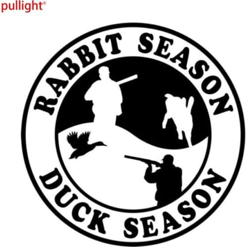15cm*15cm Car Styling Rabbit Duck Season Hunting Vinyl Stickers