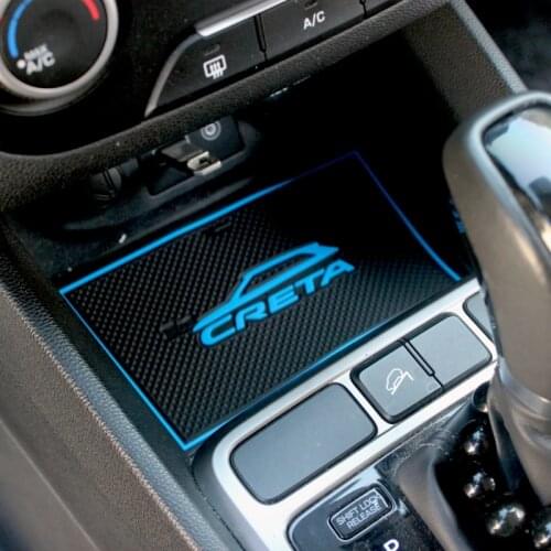 17PCS Rubber Non-Slip Door Mat Cup Mat Dusty-Proof Mats For Hyundai IX25 Creta 2015 2016 2017 2018 Accessories