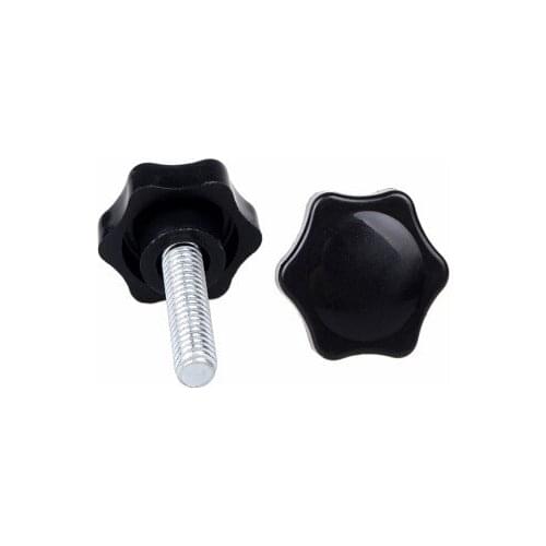 4pcs M5 Torx hand screws plastic headed adjustment screw T&TX six star knob handle bolt 25mm head diameter 10mm-30mm long