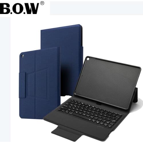 5.1 Bluetooth wireless keyboard case for iPad 10.2" 2019, Premium Slim leather case +7 colors backlight+ All in one design