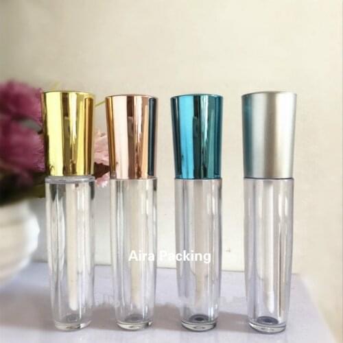 5ML 50pcs/lot New Arrival Empty Plastic Lip Gloss Tube High Grade DIY Round Liquid Lipstick Bottle Cosmetic Containers Makeup