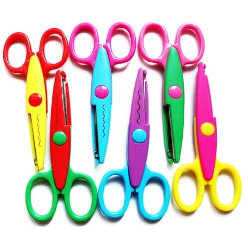 6PCS DIY Laciness Zig Zag scissorB pinking shear creative Scrapbook photo album school paper diary handmade craft cut handicraft