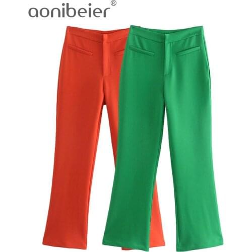 Женские брюки клеш Aonibeier China At AliExpress