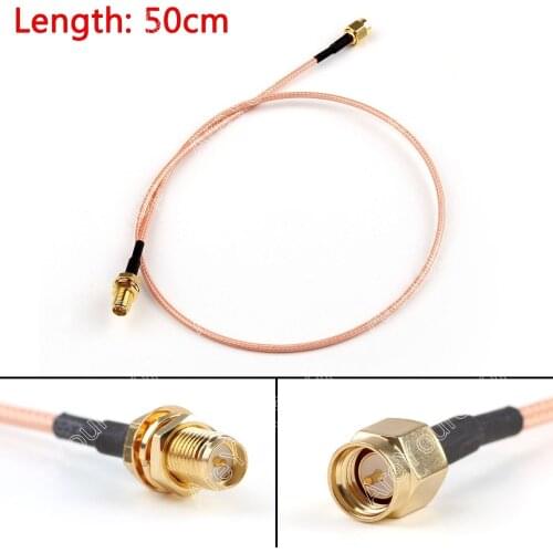 Areyourshop Sale 50cm RG316 Cable SMA Male Plug To RP.SMA Female Plug Bulkhead Pigtail 20in FPV Min