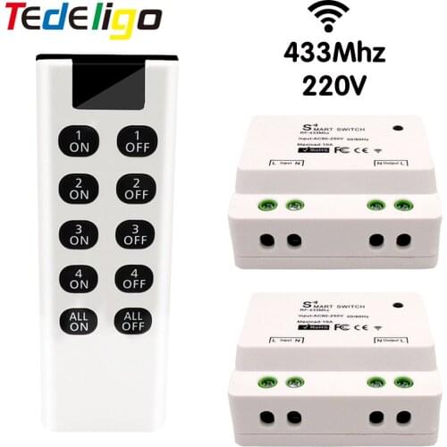 433 Mhz Smart Light Switch Remote on Off Wireless Switch Controller Ac 220V 10A Smart Home Control for Ceiling Lamp LED Fan