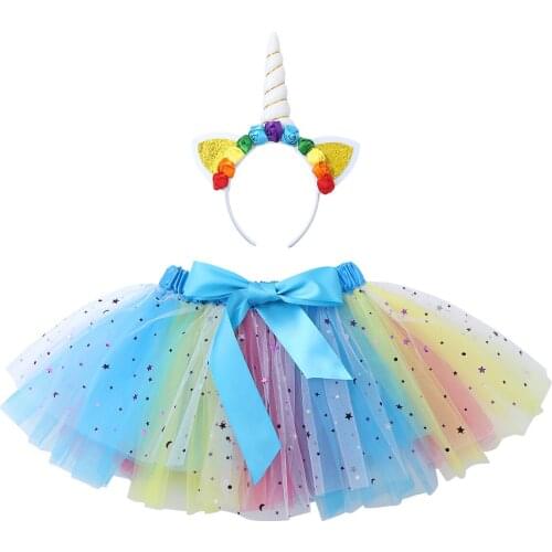 Kids Girls Infantil Ruffled Layered Tulle Mermaid Tutu Skirt with Headband Birthday Fancy Party Outfits Halloween Party Clothes