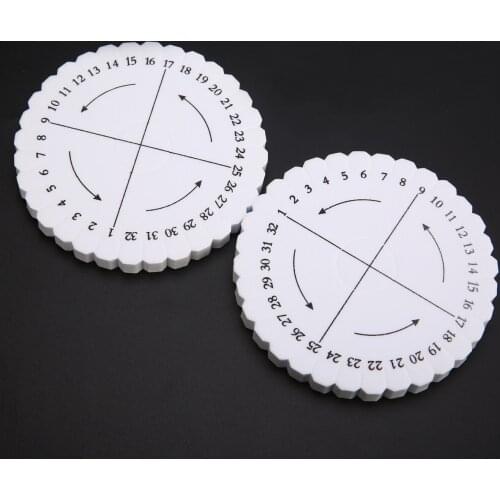 2Pcs/set 10cm Round Braiding Disk 1 -32 Number Printed Sewing Tools Kumihimo Beading Cord Disc Disk DIY Braided Plate