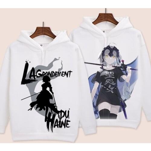 Fate Grand Order Cosplay Hoodie Jeanne d'Arc Alter Saber Hoodies Winter Autumn Fleece Sweatshirts Cartoon Pullover Costume