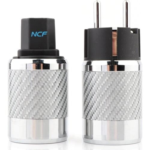 FI-E50 / FI-50 NCF european plug rhodium plating supply plug 15A 125V /10A 250V AC schuko socket EU version supply connector