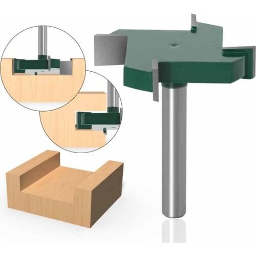 1PC 1/4" 6mm Shank Wood Milling Cutter Carbide T Type Slotting Cutter Woodworking Router Bits For Wood TrimmingTool