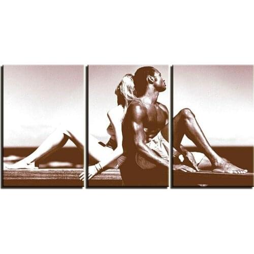 Sexy Man and Woman 3 piece HD Canvas Painting Modern Home Decoration Living Room Canvas Print Painting Wall Decor Picture