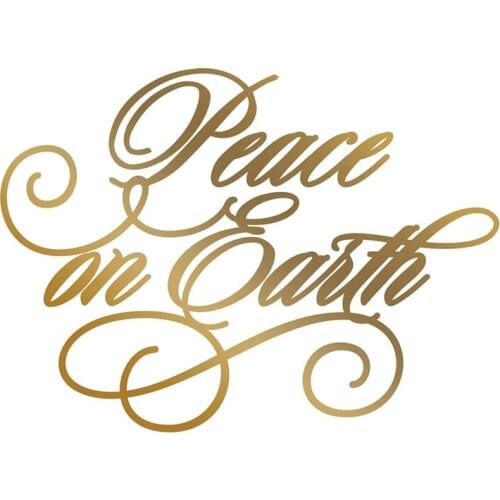 Peace On Earth Metal Hot Foil Plates New 2019 for DIY Scrapbooking Letterpress Embossing Cards Making Crafts Supplies