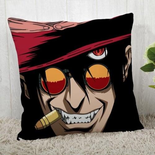 Custom Hellsing Pillow Cases Square Pillowcase Christmas Zippered Pillow Cover 40*40cm,45*45cm(One Side)